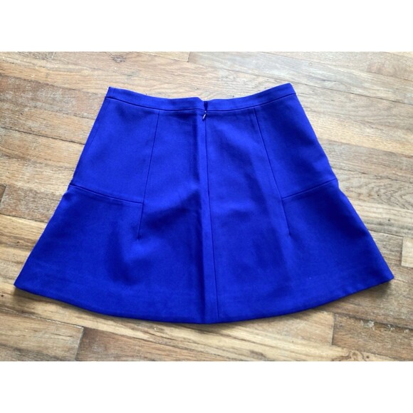 J. Crew A-Line Mini Skirt 10 Blue Viscose Blend Colorful - Picture 6 of 6